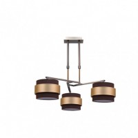 Distribuidor - Lâmpadas Diversas | Lâmpadas Modernas | LAMPARA BREMEN CUERO/MARRON-ORO 3XE14 REGX55X55 CM Ref: 066453014
